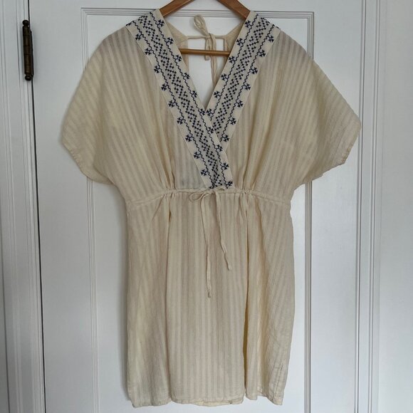 Madewell Embroidered Tie Back Cover-Up Dress - Picture 4 of 11